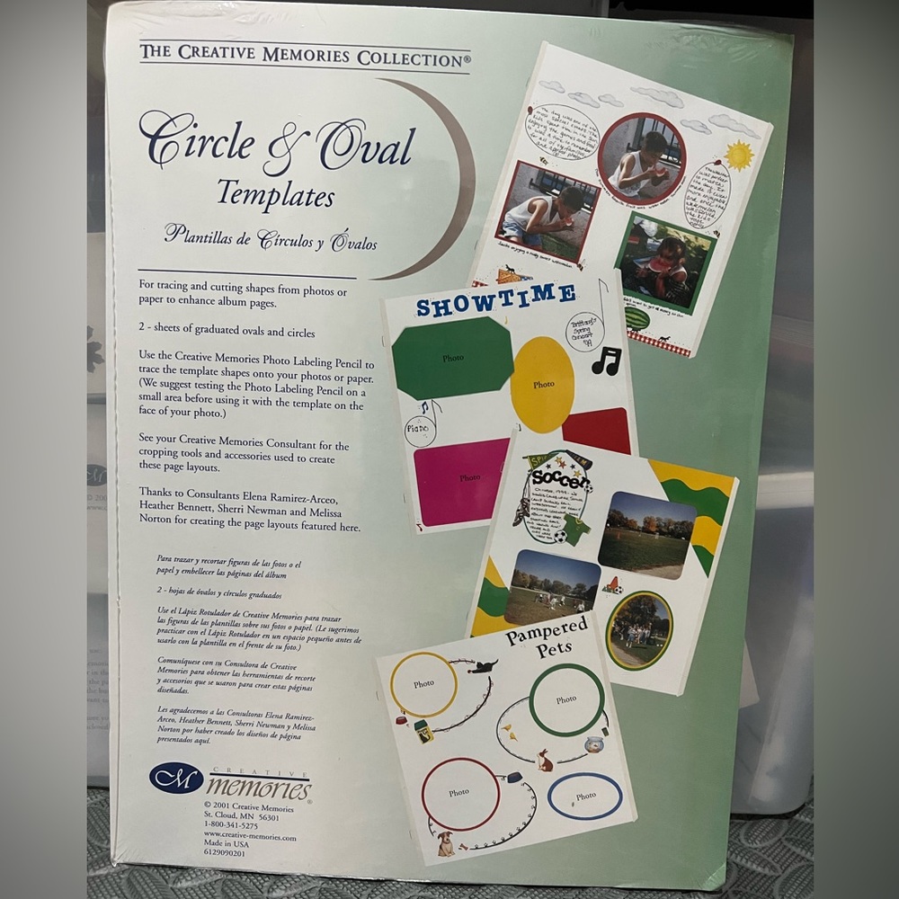 Creative Memories Circles and Ovals Template